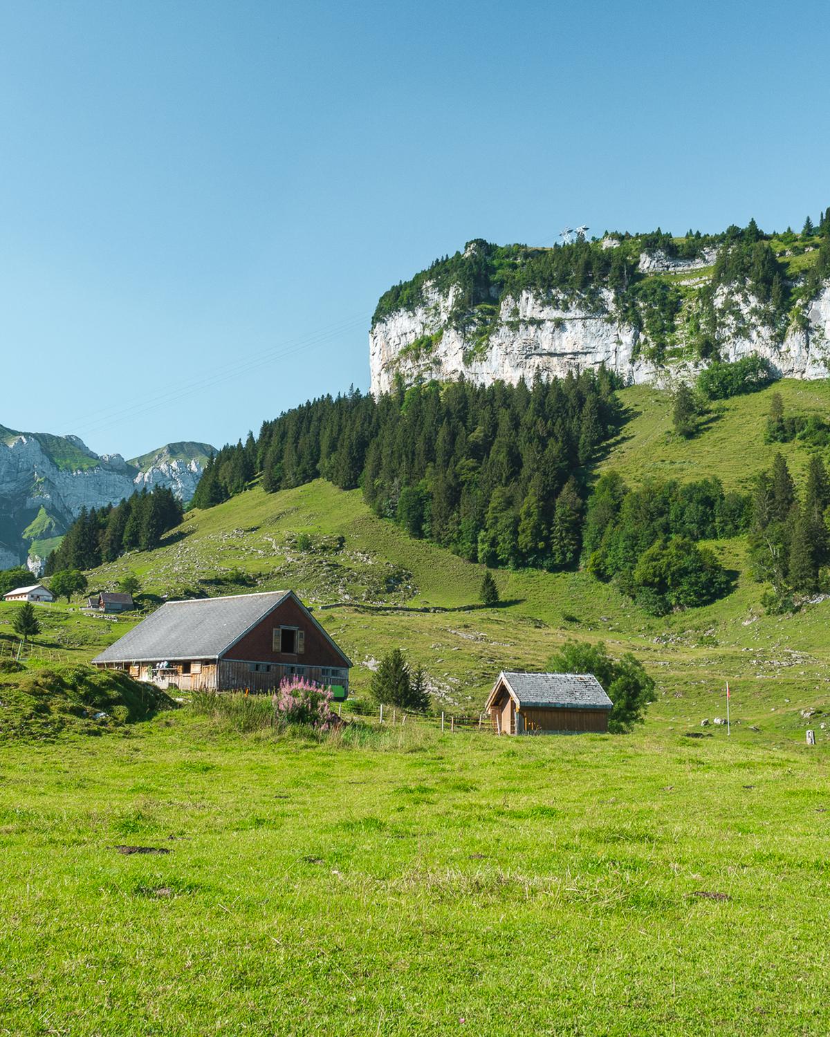 Hiking trail at EbenAlp Seealpsee, Switzerland