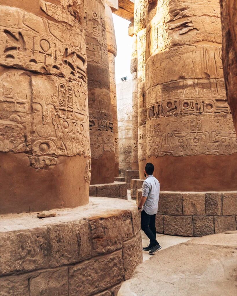 Columns of Hypostyle Hall, Luxor Temple