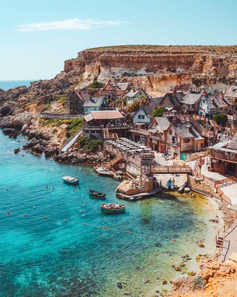 How to Visit Popeye Village Viewpoint & Anchor Bay, Malta