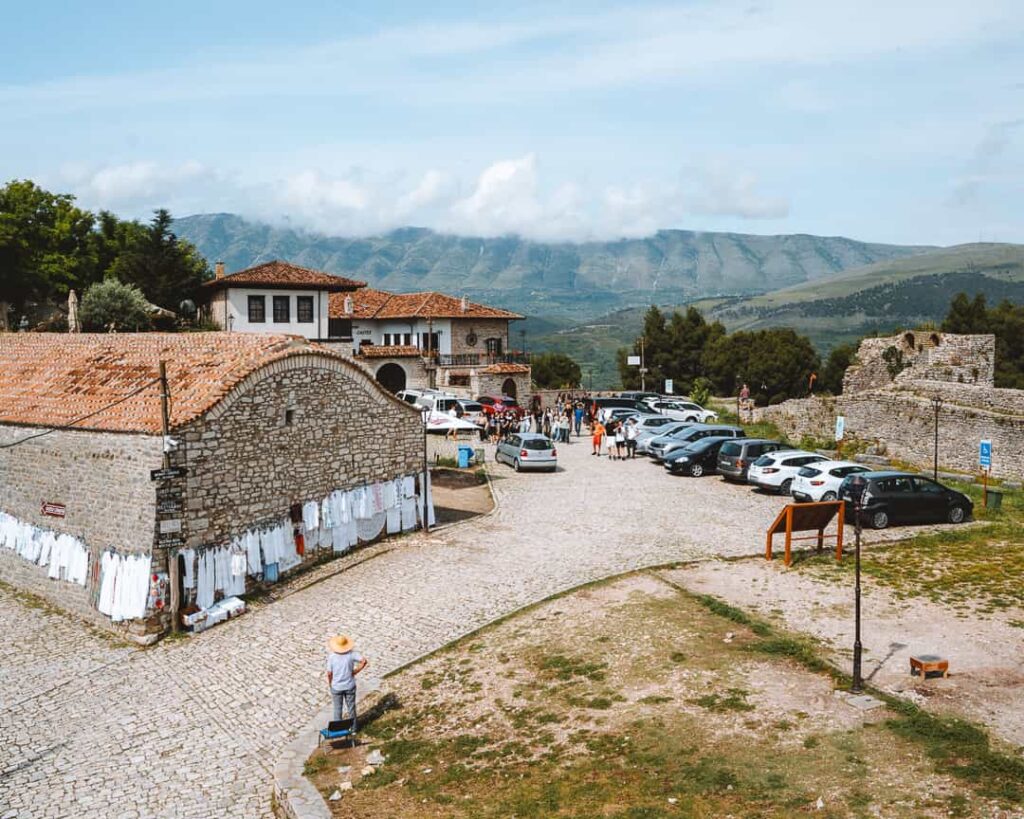 Berat Castle parking