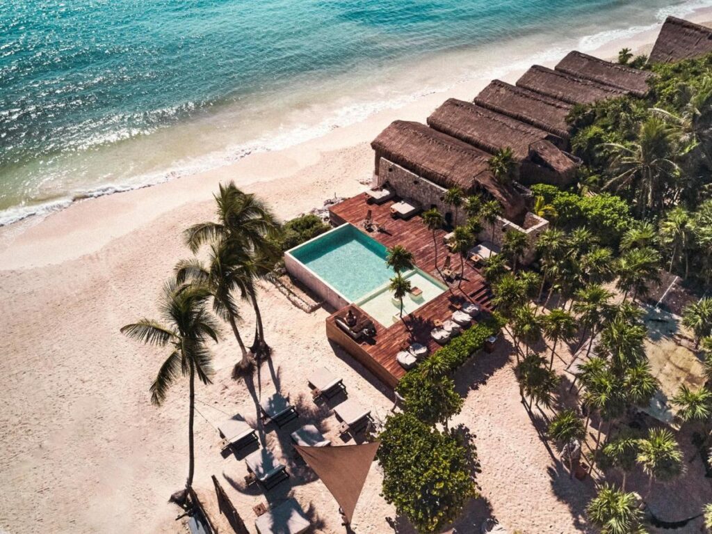 Unique beachfront hotels in Tulum